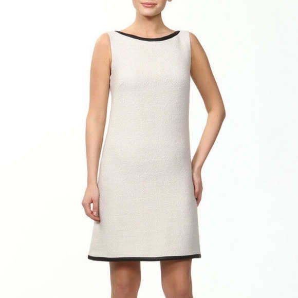 Prada Black Leather Trim Sleeveless Dress 38 - Picture 3 of 8